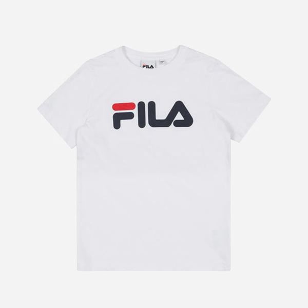 Fila Uno Crew Neck S/S Girl's T-Shirts - White,NZ 75-6172